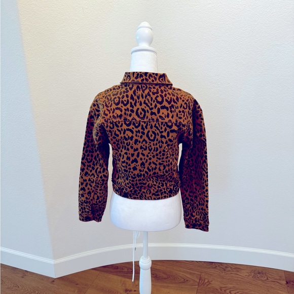 NWT Mother The Big Shorty Cropped Jacket in Hit the Spot (Cheetah) - Size S - Picture 4 of 9